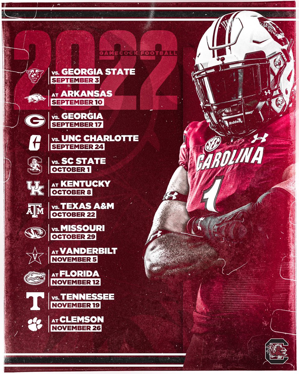 South Carolina Releases 2022 Football Schedule r/CFB