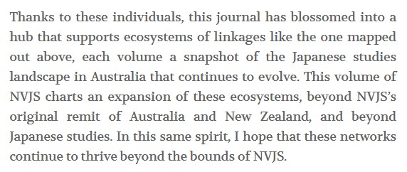 NVJSjournal's tweet photo. So, no matter how large or how small a part you have played in the ecosystem of this journal, it has been an important one. Thank you! I'd like to leave you with this comment from my #NVJS13 news post earlier this week. Please continue to read cite and share. I will miss you all! https://t.co/i3AR01j28T