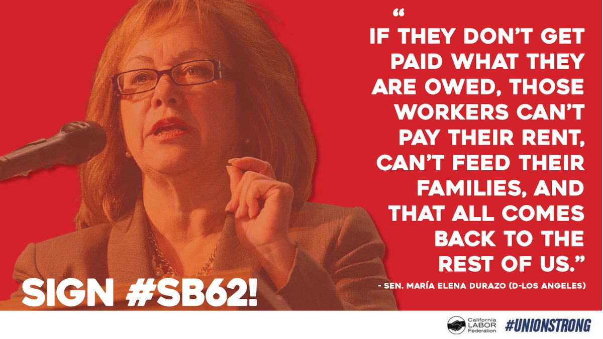 Why must <a href="/GavinNewsom/">Gavin Newsom</a> sign #SB62 into law? Two-thirds of LA's 43 thousand garment workers are not paid the minimum wage. Many of them are paid $3 an hour.

Let that sink in … $3 an hour. No benefits.

This is flat-out wrong. This is exploitation. 
#GarmentWorkerProtectionAct