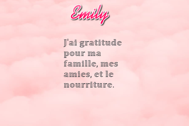 NormaKh1's tweet photo. D'autres exemples de comment les élèves de 5 Immersion se sont exprimés à propos de leur gratitude.
@CarloOCSB https://t.co/fslimbKoc1