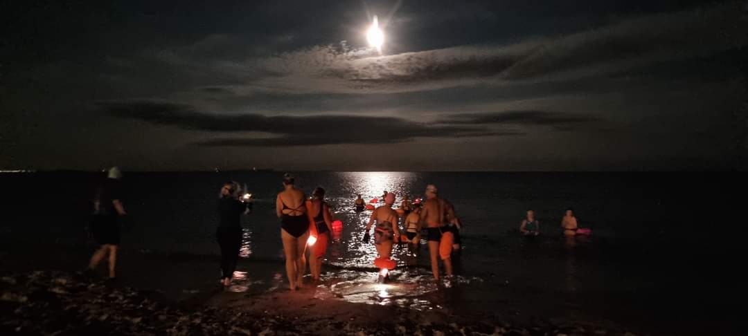 learningpowered's tweet image. Tuesday evening, part 2, was awesome, too. 35 fellow swimmers took to the water to admire the Harvest Full Moon  🌚