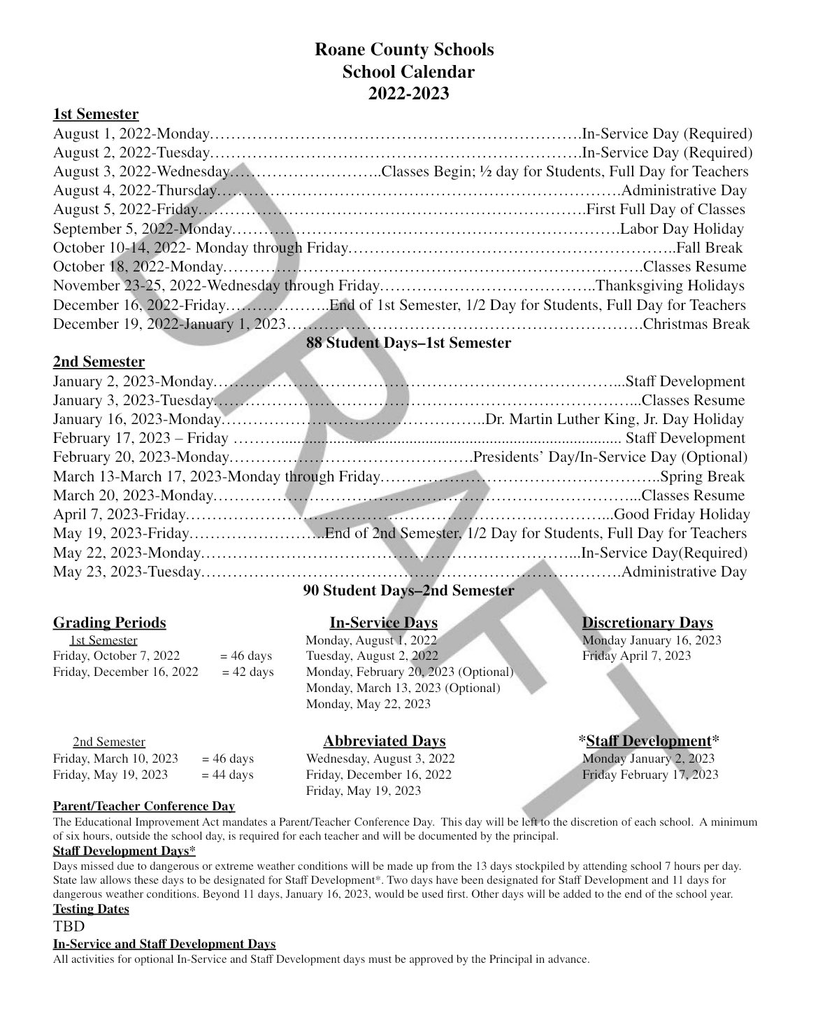 Si Calendar 2023 تويتر \ Roane County Schools على تويتر: "At The September 2021 Board  Meeting Held This Evening, The Rcs Board Of Education Voted On And Approved  The 2022-2023 School Calendar. The Calendar Is
