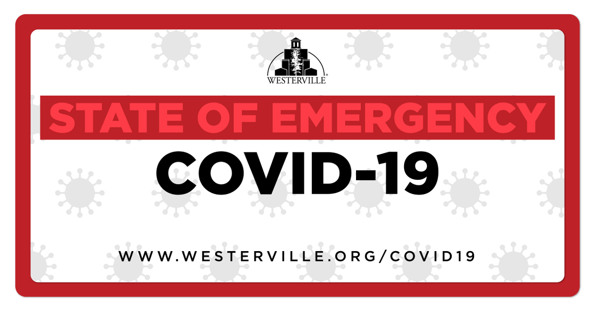tellwesterville's tweet photo. The City declared a state of emergency at tonight's #Westerville City Council meeting. This emergency declaration will stay in place until Nov. 2 or until the burden on the local health care system lifts. https://t.co/TzNgD5U9ph https://t.co/oOAAIISLzH