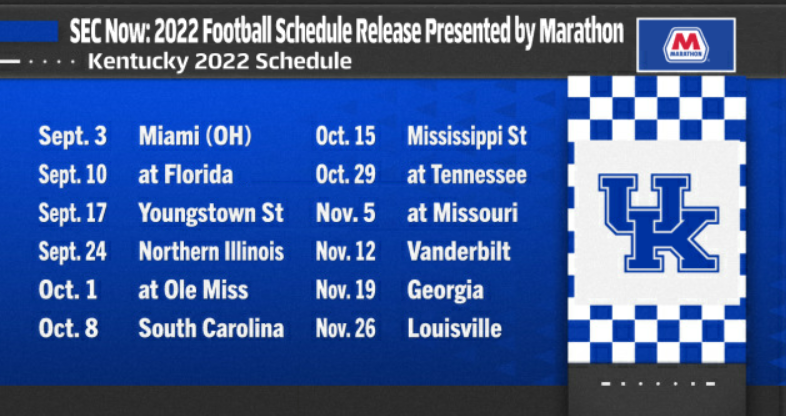 Uk Football 2022 Schedule Sec Network On Twitter: "2022 Sec Football Schedule Release 🏈 Week 0 & 1  ⬇️ Https://T.co/D1Bg5Gscrx" / Twitter