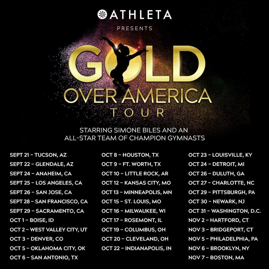 <a href="/GoldOverAmerica/">Gold Over America Tour</a> starring <a href="/Simone_Biles/">Simone Biles</a> and an all-star team of champion gymnasts kicks off today in Tucson, AZ with bloc's <a href="/BeeJayDas/">Bijoya 'BJ' Das</a> as Asst. Choreographer! Plus featuring bloc's <a href="/maisy_dunne/">Maisy Dunne</a>! Shout out to <a href="/DennisNia/">Nianation💎</a>! #blocishot #GoldOverAmericaTour