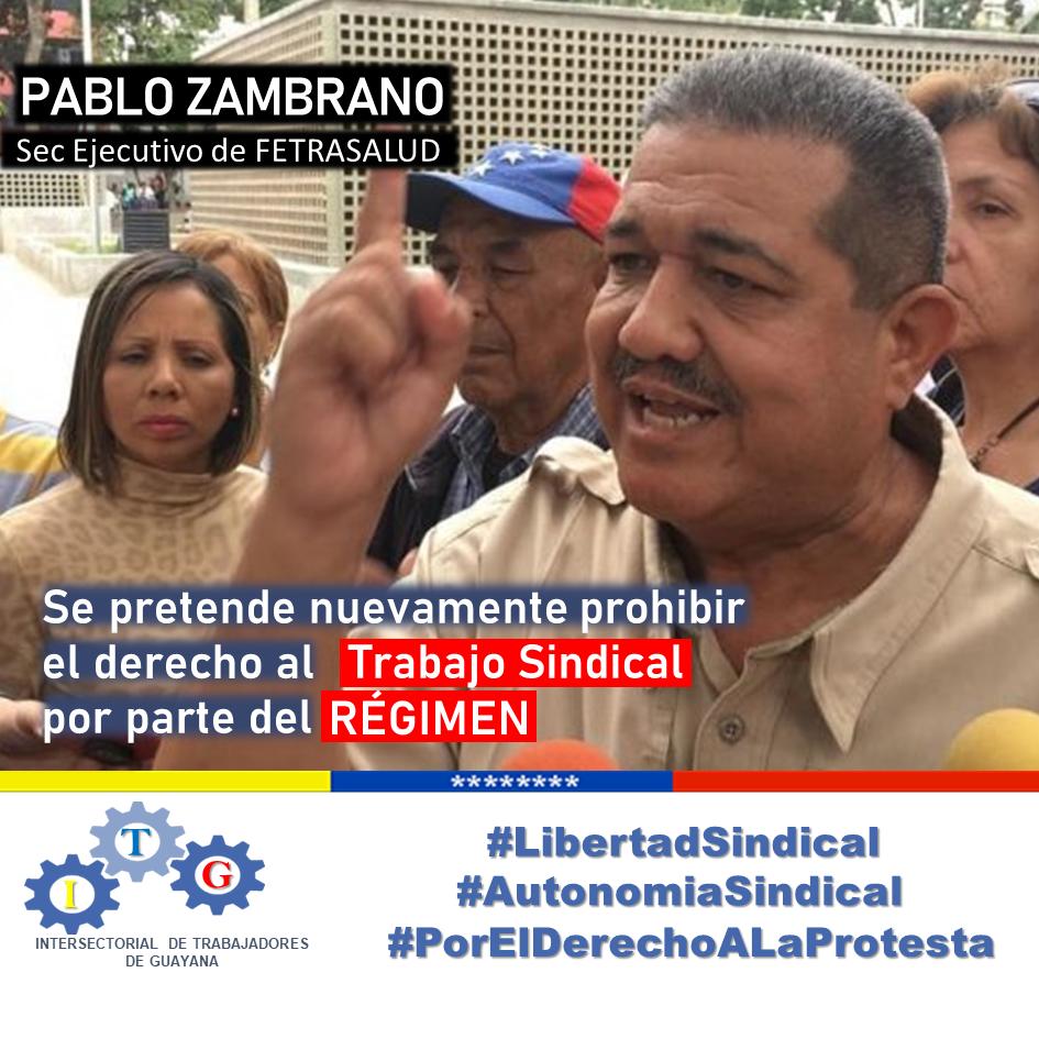 RubendGonzalez's tweet photo. Con éste Atropello a Pablo Zambrano
Dirigente sindical del sector salud el Régimen Forajido pretende ocultar la crisis y el caos Generalizado q se vive en los hospitales de Venezuela y tratan de silenciar a quienes la denuncian constantemente #LibertadSindical
#AutonomiaSindical https://t.co/J0qIhlYLvt