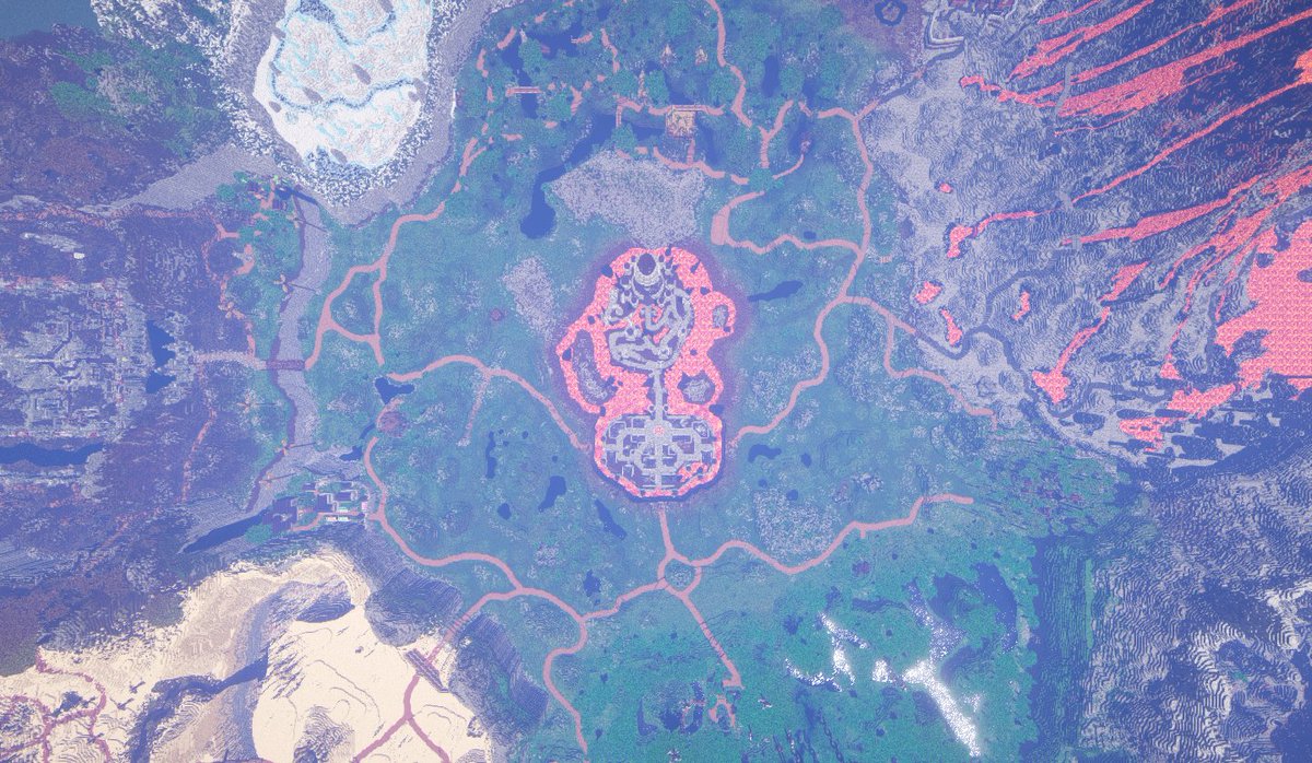 zelda_map's tweet photo. Want to see an overview of the map? 🗺️ Screenshot taken with a render distance of 48 chunks!🛤️ https://t.co/HwtxVWn9g4