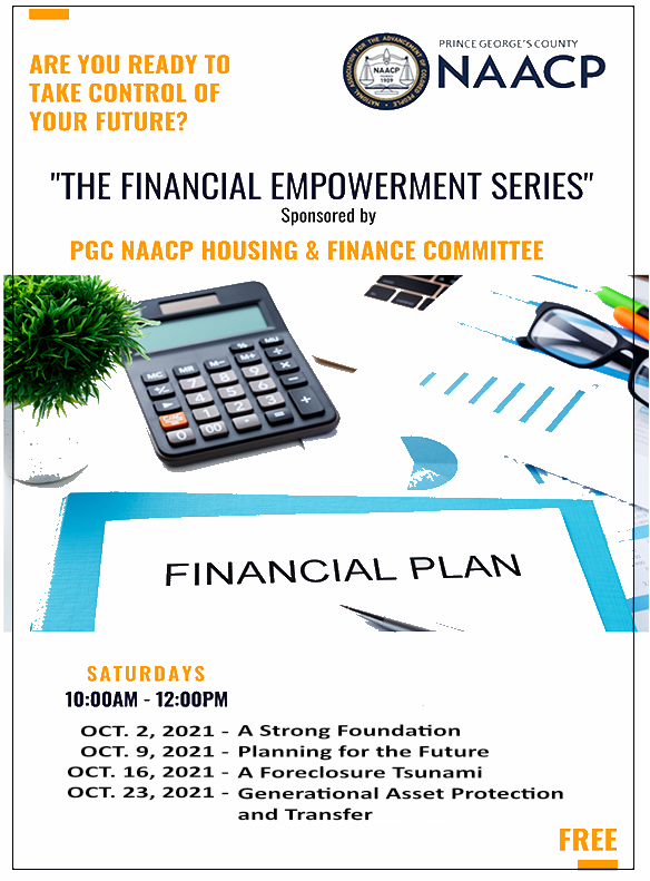 Please join the PGC NAACP Branch for our 1st of 4 seminars in our Economic Empowerment Series. pgcnaacp.org/event/pgc-naac…