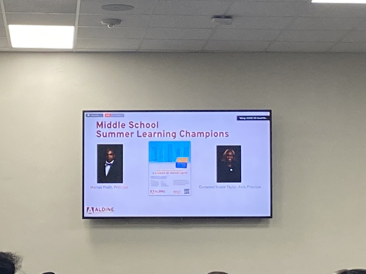 Congratulations Principal Pruitt & AP Noble-Taylor! They were recognized at tonight’s Board meeting for a job well done as summer leads! Pruitt was on game duty and missed it, but his SAS publicly appreciates him! @JonesES_AISD @HoffmanMS_AISD #SummerOfOpportunity