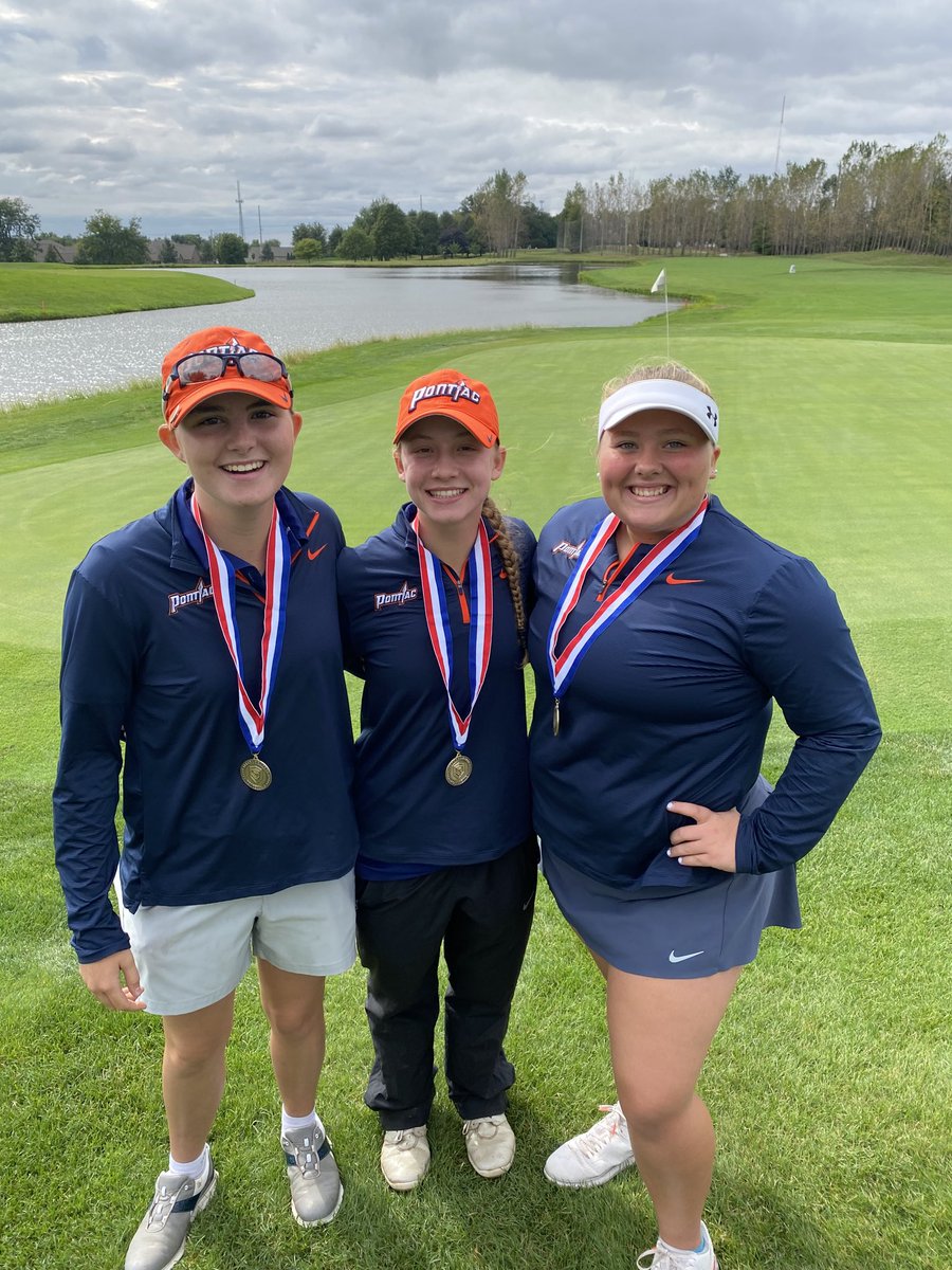 PTHS_Indians's tweet photo. Congrats to the girls golf team for winning the schools first conference championship. Led by Dani Grace Schrock’s course record 65! Also contributing were All-conference winners Rylee Zimmerman, and team members Aliya Leonard, Addi Mauser, and Abby Matern. #IndianNation https://t.co/EAr6jwB6im
