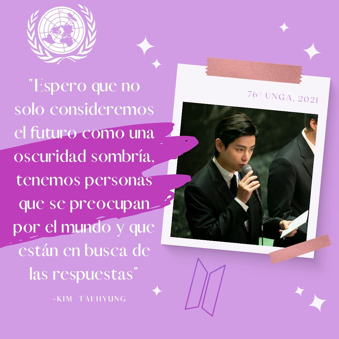 WhalienUniverse's tweet photo. Mensajes que la maknae line nos compartió el día de ayer en la 76° Asamblea General de las Naciones Unidas, 2021. 🇺🇳
.
.
.
.
.
.
#BTSatUNGA #BTSARMY 💜 #ONU 🇺🇳 #WhalienUniverseProject 💜🐋 https://t.co/3OpDFWqQbp