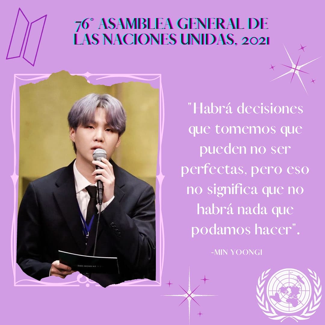 WhalienUniverse's tweet photo. Mensajes que la hyung line nos compartió el día de ayer en la 76° Asamblea General de las Naciones Unidas, 2021. 🇺🇳
.
.
.
.
.
.
#BTSatUNGA #BTSARMY 💜 #ONU 🇺🇳 #WhalienUniverseProject 💜🐋 https://t.co/gBAKmhT08U