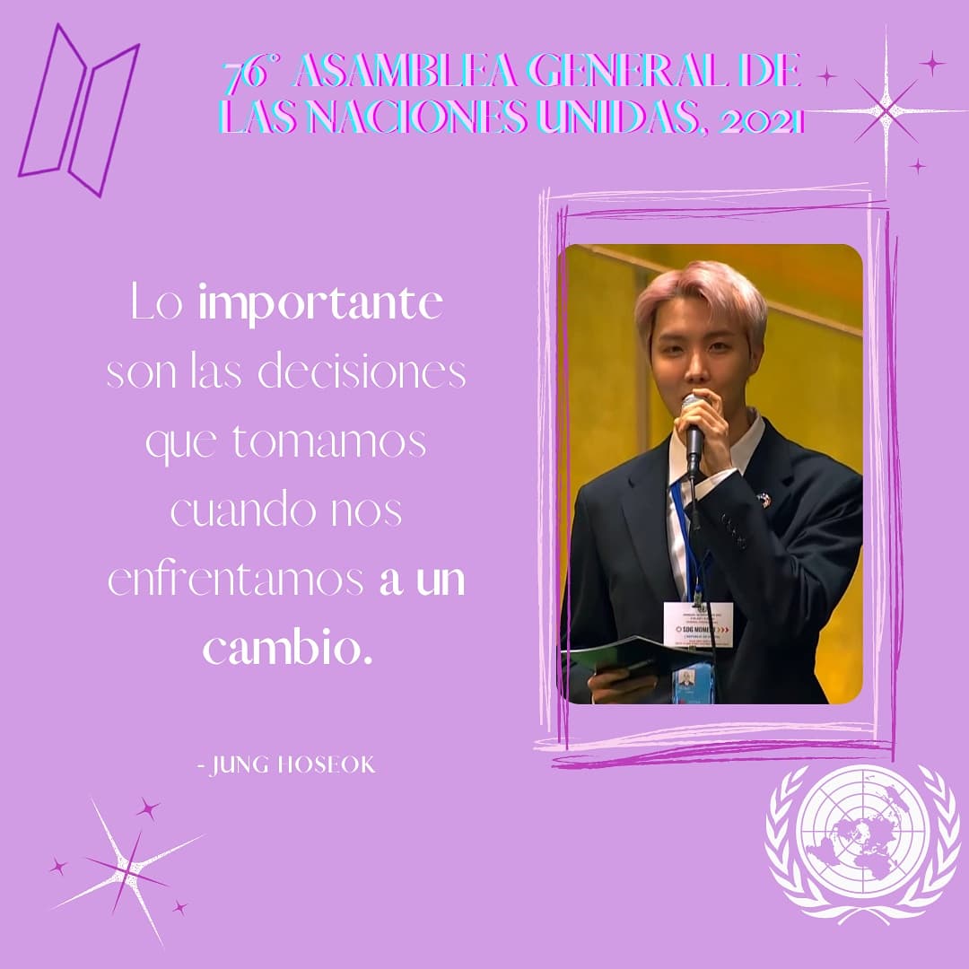WhalienUniverse's tweet photo. Mensajes que la hyung line nos compartió el día de ayer en la 76° Asamblea General de las Naciones Unidas, 2021. 🇺🇳
.
.
.
.
.
.
#BTSatUNGA #BTSARMY 💜 #ONU 🇺🇳 #WhalienUniverseProject 💜🐋 https://t.co/gBAKmhT08U