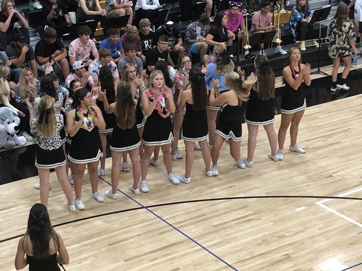 <a href="/GINWcheersquad/">Northwest Viking Cheerleaders</a> getting the student section fired up! <a href="/VikingsNW/">NWVikings</a>