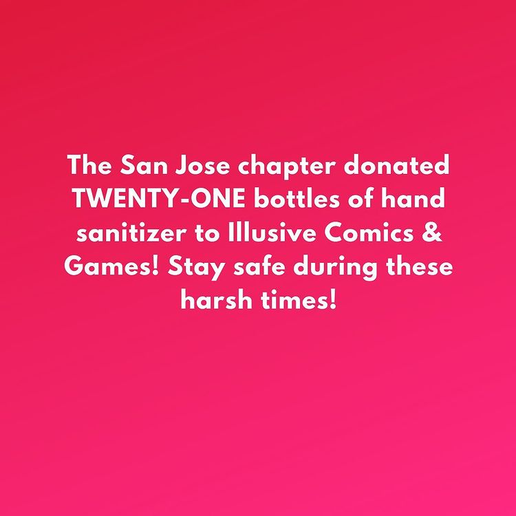 BTOBnow's tweet photo. Big ups to BTOB #SanJose, who just donated sanitizer to Illusive Comics and Games!

Thank you to Muse Health for their hand sanitizer, which makes donations like these possible 🙌🙌

---
#BreaktheOutbreak #StayHome #MaskUp #COVID19 #volunteers #nonprofit #PPE https://t.co/48PvuVyehG