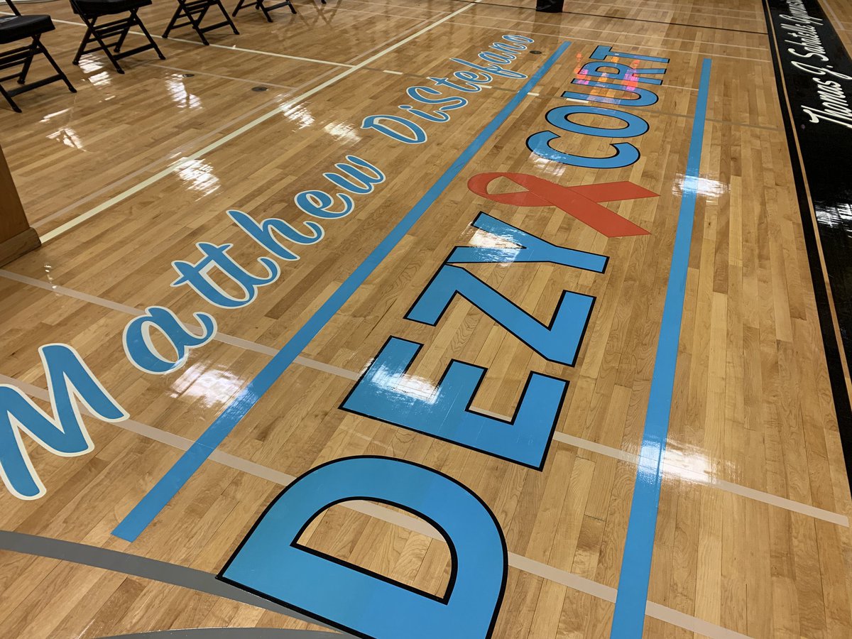 ChrisVaccaro's tweet photo. Today it was my honor to help preserve the legacy of our friend and Sachem legend Matt DiStefano, who's name will forever grace the high school's court. 

I inducted Dezy into the Sachem Athletic HOF and @SuffolkHOF and this now marks the biggest honor of them all. 🧡 https://t.co/K3B8JLeiC3
