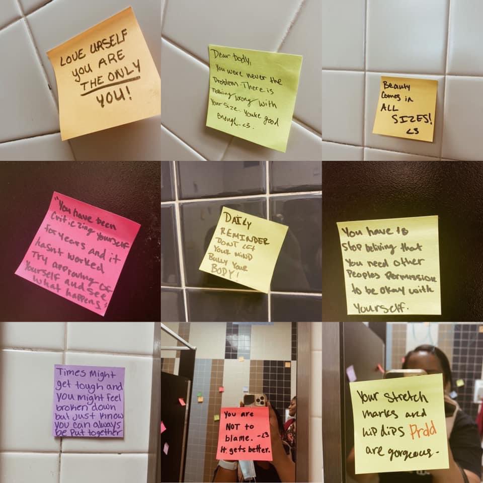 TMSWacoISD's tweet image. In a season of negativity &amp;amp; destruction, our kids took initiative to spread encouragement, love, &amp;amp; #GRIT by posting positive messages in bathrooms and in halls… on their own! Please share so we can show them during Morning 📣 that the good goes viral too! @WacoISD @BehaviorWisd