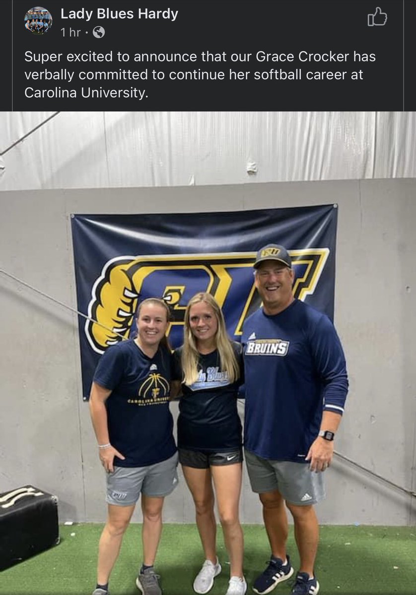PWHSSports's tweet photo. Congrats to Grace Crocker committing to play softball collegiately at Carolina University! @ParkwoodSoftba1 @pwhsgrlsbball @Parkwood_SS https://t.co/slLbRxoFSQ