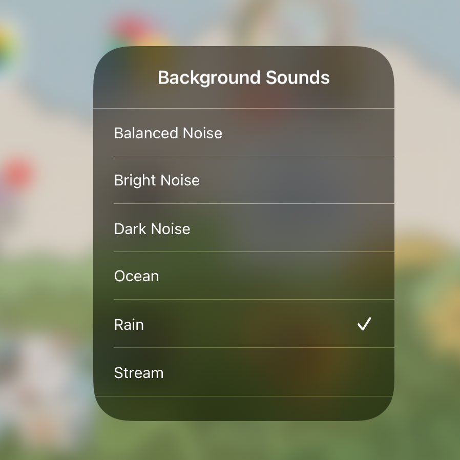 velvetjournal's tweet photo. ios 15 has built in ambient noises now… i can listen to my morning playlist with rain sounds im so happy :3 https://t.co/oFT6G2iR2k