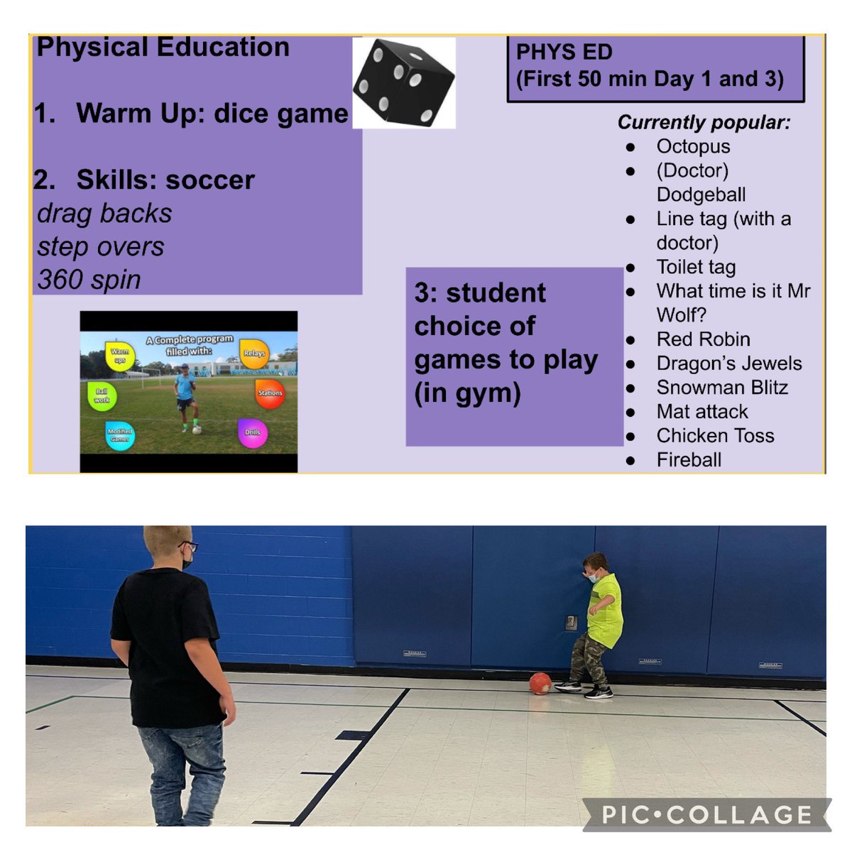 MaceClassLDSB's tweet photo. Soccer skills focus in Phys Ed. ❤️ how our individuality shines during Maker Time @FESFalcons_LDSB! Reviewing split vowel digraphs (bossy e) spellings & fluency improvements during lit block. Learning to share our number talk strategies & learn from each other. @AliAbbott18 https://t.co/Bg10dHaYkb