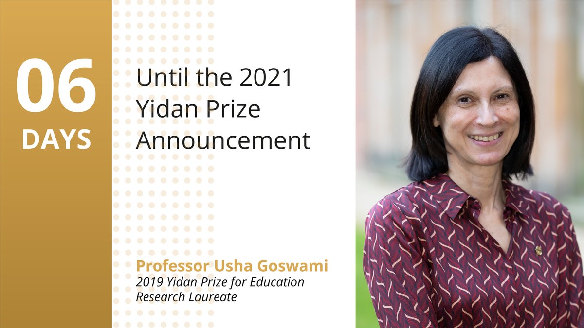 Meet our 2019 Yidan Prize laureate, Professor Usha Goswami whose research suggests rhythm is the hidden factor in how children learn and process speech. Stay tuned for our #2021YidanPrize announcement on 28 Sep!