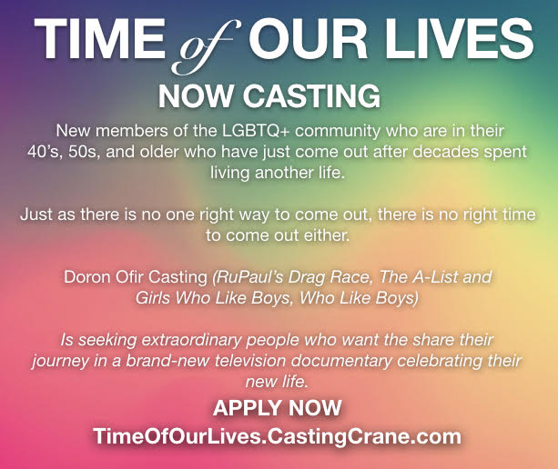 LACrawl's tweet photo. #Casting #LGBTQIA+ people 40 &amp; OVER who came out within the last 5 YEARS! It's a beautiful &amp; important documentary — Time Of Our Lives! 
Apply now at https://t.co/AM3fpqf9xr! Tell them Marcellas sent you! 
#repost #nowcasting #lgbtq #PleaseShare https://t.co/BRTOEEWQy4