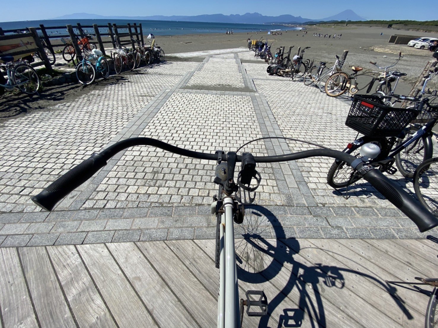 自転車こいで海を見に行く