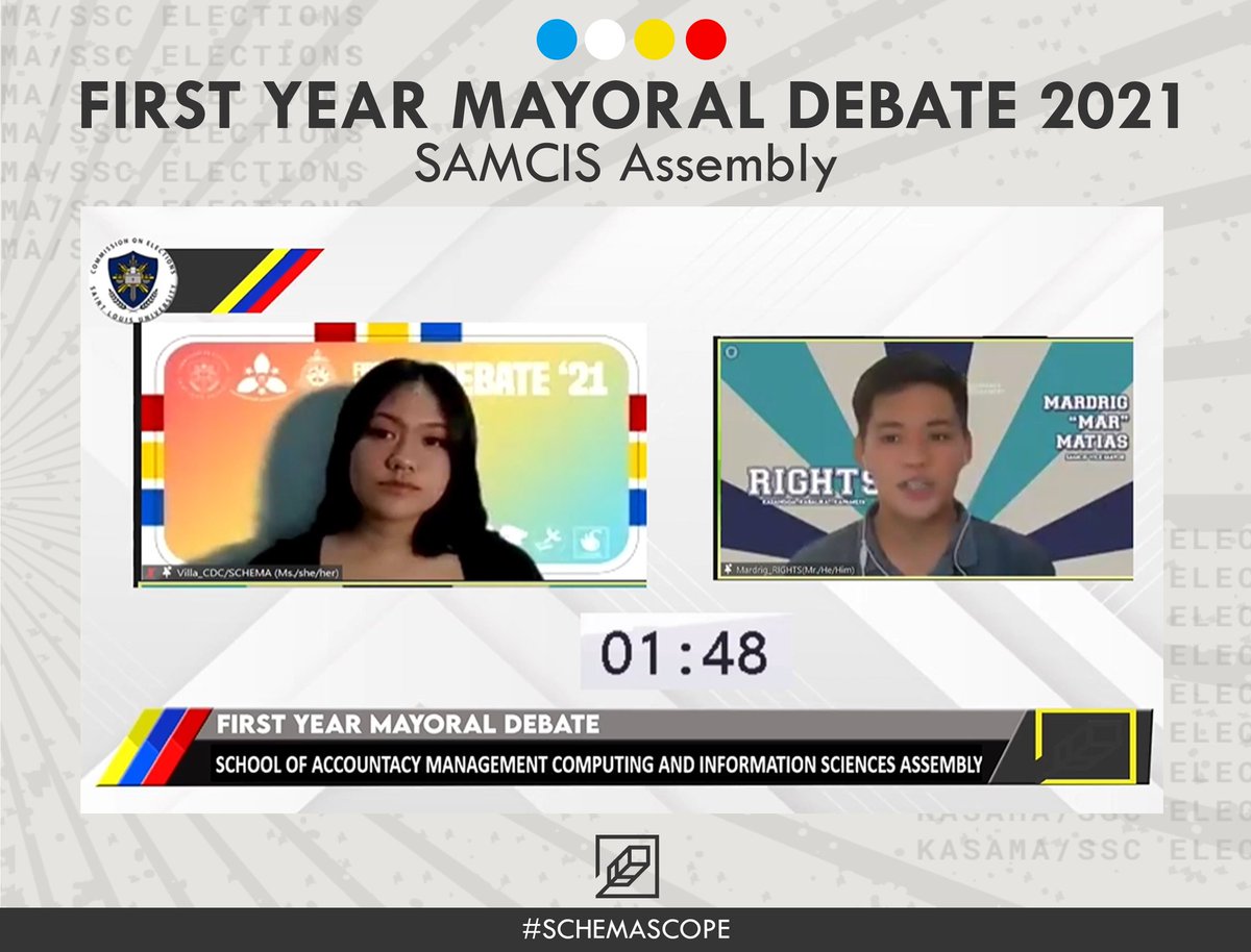 schemaslu's tweet photo. SAMCIS Freshman candidates prepare for elections, contend in mayoral debate

READ: https://t.co/PL0P4mmlRN

By Jaymar Jade Ada-ol and Leila Gwen Aspiras

#FreshiElect2021
#FirstYearFirstMove
#LousianShoutout
#schemaSCOPE https://t.co/lfoYxBbmKS
