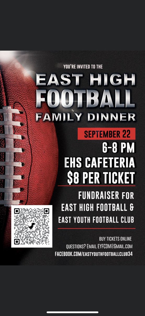 East High School Football Family Dinner ⁦<a href="/TheeTribeee/">SCARLETS♥️</a>⁩ ⁦<a href="/EastAmbassadors/">Scarlet Ambassadors</a>⁩