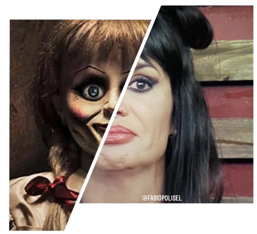 FabioPolisel's tweet photo. Mano do céu, mais alguém viu essa semelhança?? @valentina_real recebendo voto… 👀 #annabelle #AFazenda13 #RocaAFazenda https://t.co/ksvh2WJkJz