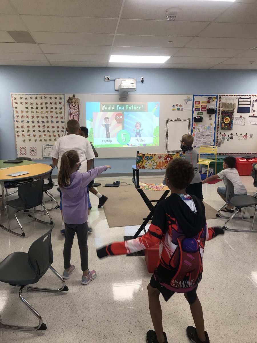 Starting our Tuesday off right with a fun game of Would You Rather!! 😊 #readingelem #morningmeeting #thirdgraderocks