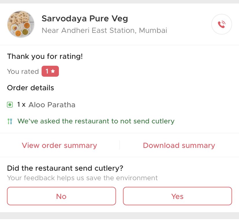 PrajaktaParab14's tweet photo. Very much disappointed with @zomato    Please look into the matter. The aloo paratha I ordered was burnt and couldn’t eat it. Would never suggest this restaurant to anyone.
I want a refund for this order.
#badqualityfood @zomatocare https://t.co/3ijhRCA26u