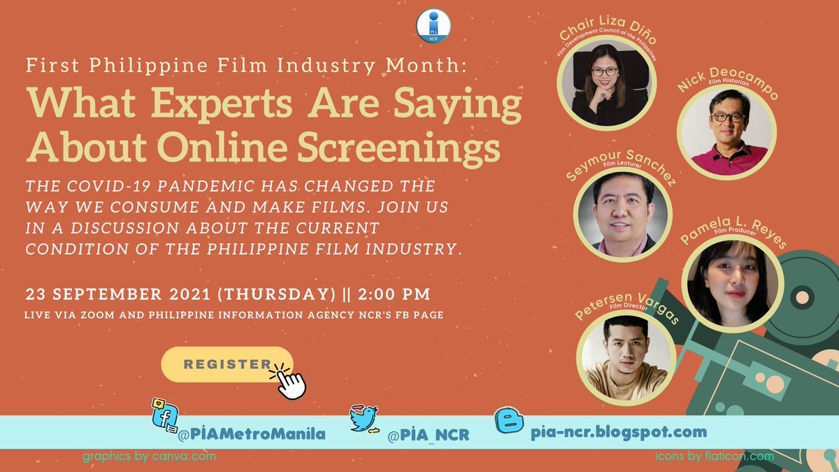 PIA_NCR's tweet photo. G ka pa bang manood ng pelikula sa sinehan pagkatapos ng pandemic?

Join the discussion with film industry experts about the current condition of the local industry &amp; how the pandemic has changed the way we consume and make films. 🎥

Register for free: 
https://t.co/FxEDtRmSge https://t.co/8efAB9Wj78