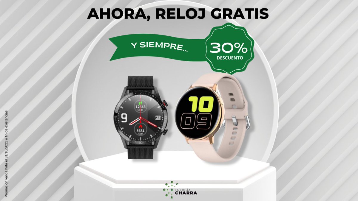 🍂 Comienza el otoño. ⌚ Cronómetro en marcha. Y además, el mejor, porque si te pasas a Energía Charra conseguirás totalmente gratis un magnífico smartwatch. 
➡️ Ven a visitarnos a nuestra nueva tienda en la calle Toro, 68
➡️ energiacharra.es
☎️ 923 06 39 95 - 900 87 70 35