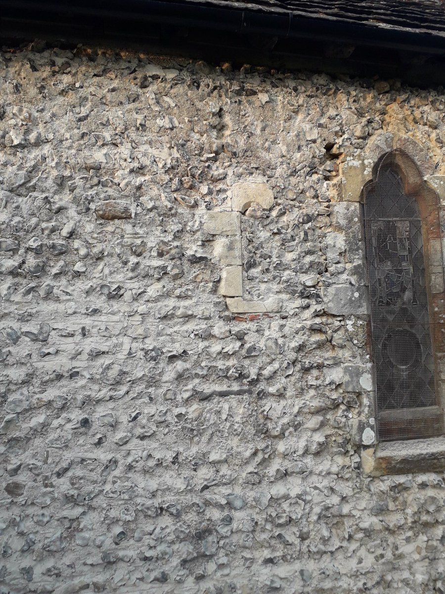 The restoration work currently on going at the church has revealed one of the original windows of the church. Extrordinary to think that it allowed light to fall within the building nearly a thousand years ago.