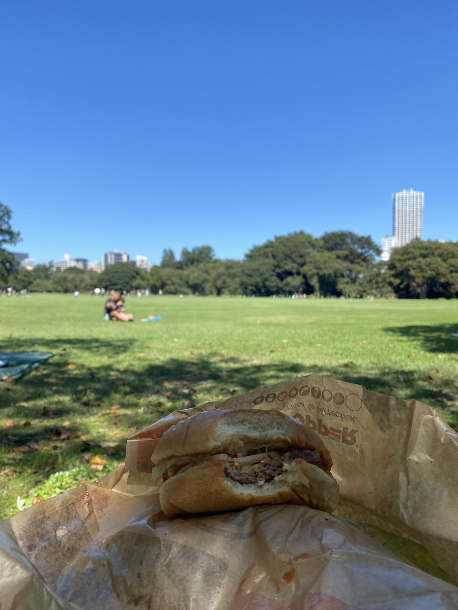 gok_1005's tweet photo. 久々に新宿御苑でピクニックランチ🍔
最近はNetflixよりもDAZNにハマってます⚽️ https://t.co/z1rJqo7Eni