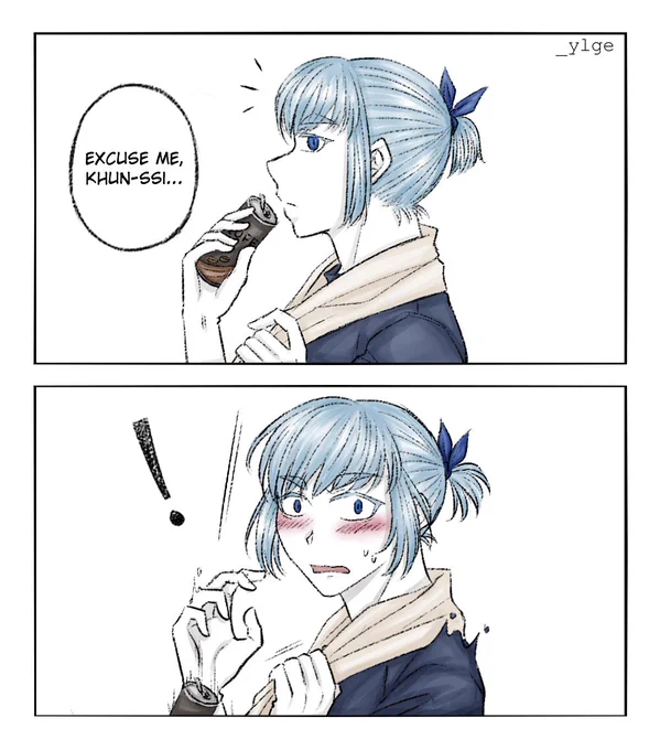 Remember when SiU draw 2nd floor boys at onsen last year? That one prize for ToG drawing competition?

Yeah, my brain decided today is the best day to make a KhunBam 4-koma (+1) about that drawing. #khunbam 