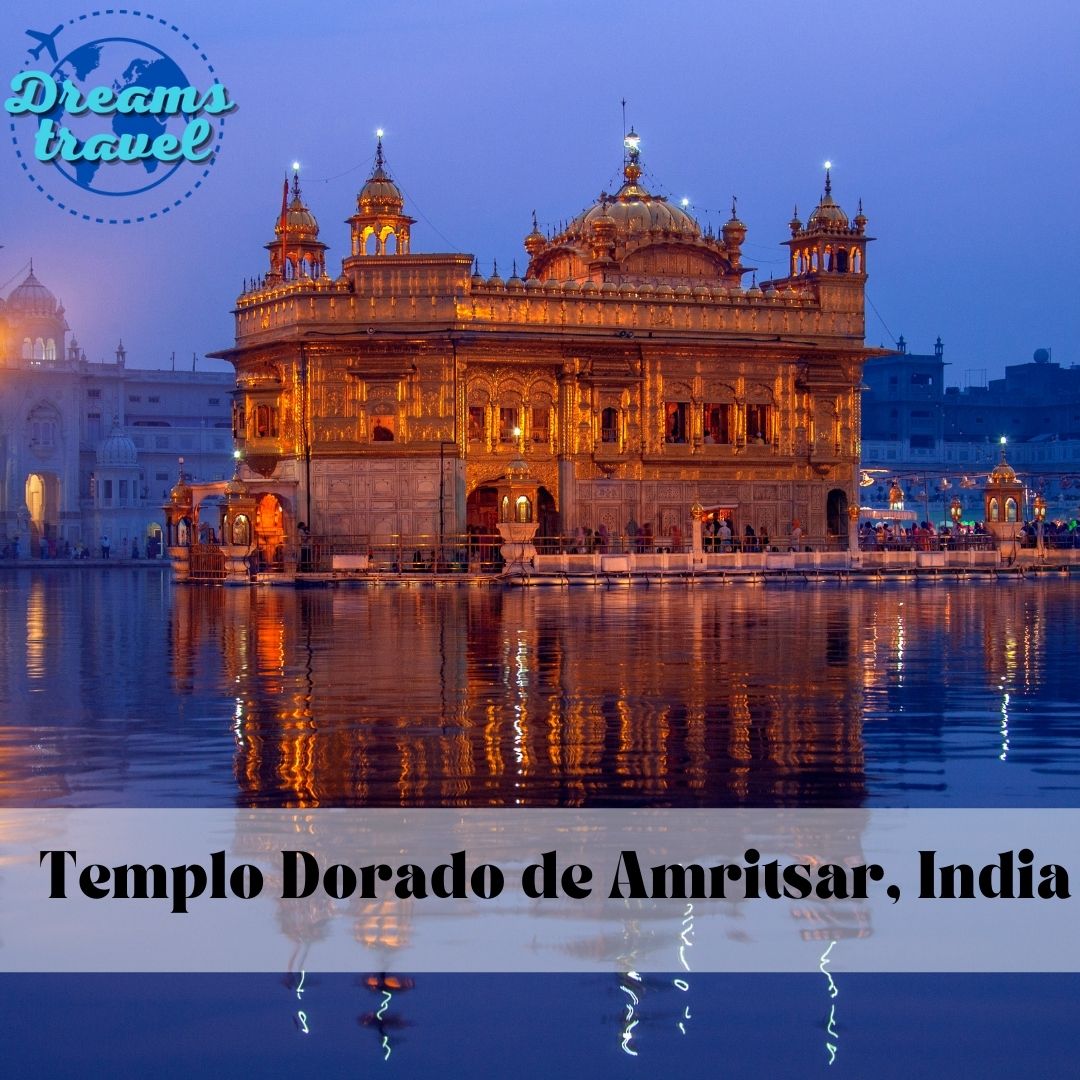 El templo dorado también conocido como Harmandir Sahib✨, en la ciudad de Amritsar📍, es uno de los símbolos emblemáticos de la ciudad, cubierto con láminas de oro que parecen flotar sobre el Lago del Amrit.⁣
⁣
#TemploDorado #India #Turismo