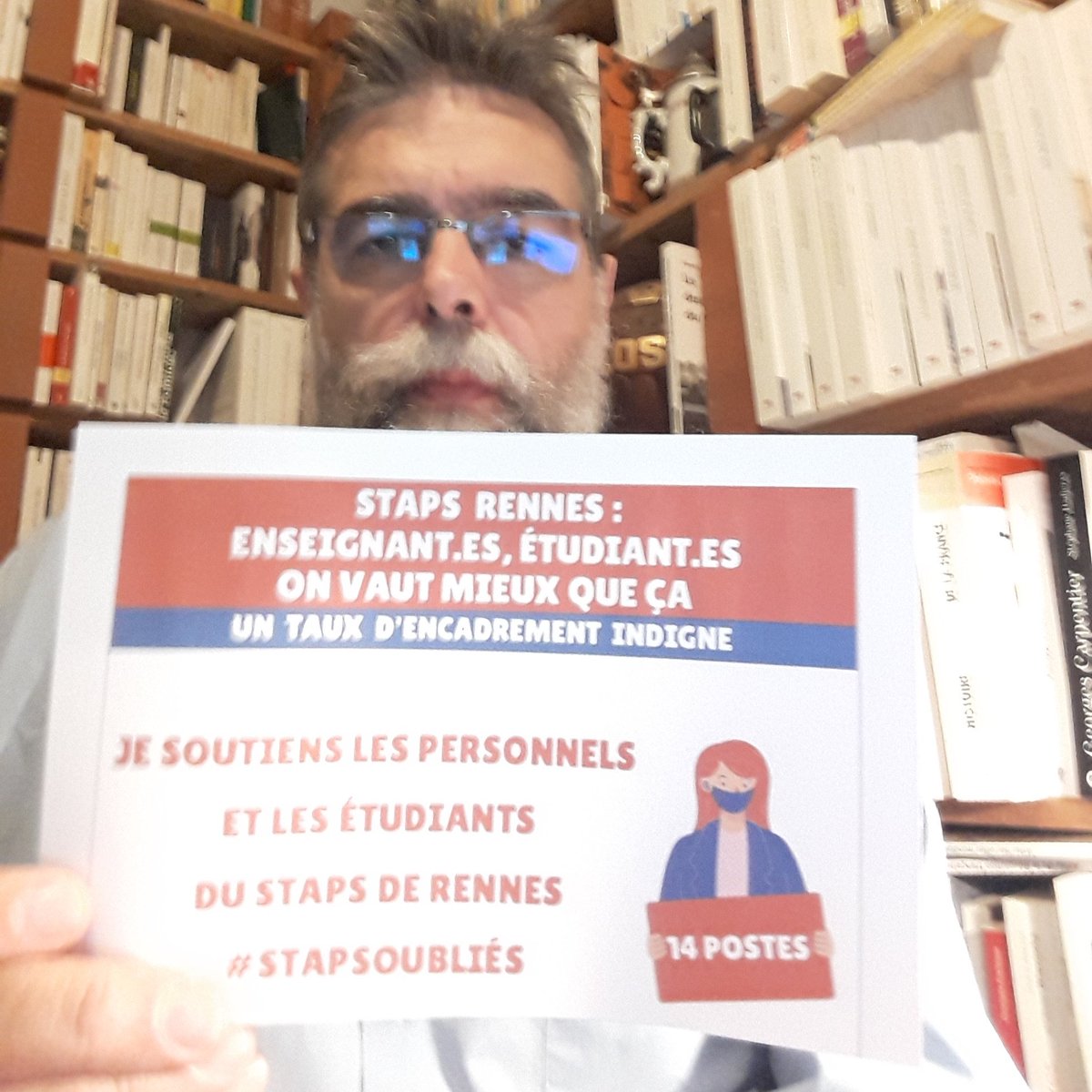 Quel enseignement supérieur veut-on sans l'encadrement nécessaire? Solidaire avec #Stapsrennes2. #STAPSoublies