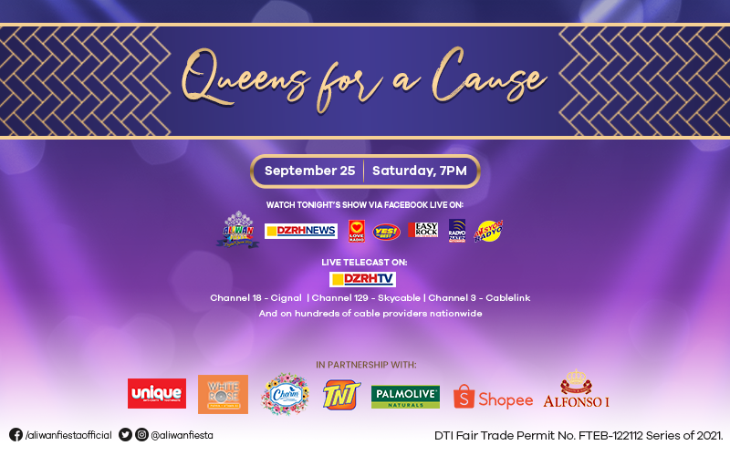 aliwanfiesta's tweet photo. It's time to hear the 12 candidates talk about the advocacies that are close to their hearts this coming Saturday, 7pm! #AliwanFiestaDigitalQueen2021 #QueensforaCause https://t.co/o21eHk3AXM