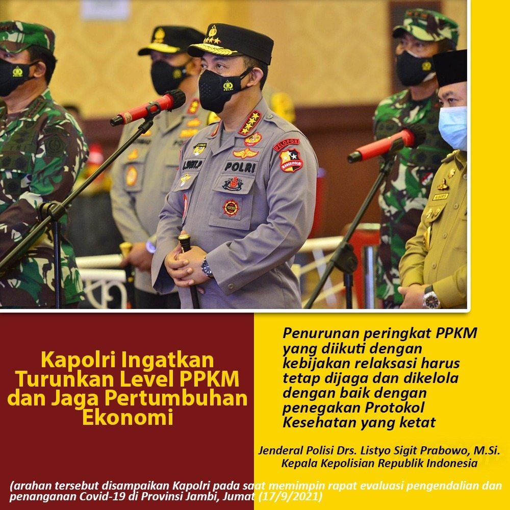 HPondokgede's tweet photo. Kapolri mengingatkan, penurunan level PPKM diiringi dengan pelonggaran aktivitas, harus betul-betul dijaga dan dikelola baik melalui penegakan protokol kesehatan yang ketat

#PercepatKekebalanKomunal
Tercapai Herd Immunity https://t.co/skxpAwmqOy