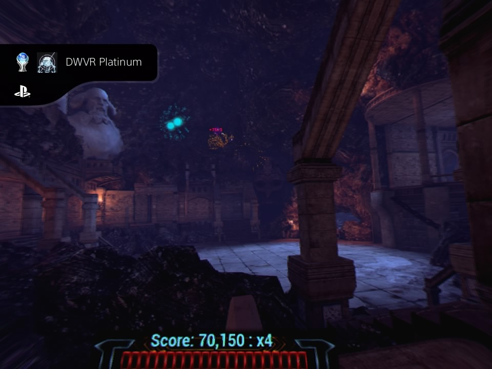 kyonkuchiki's tweet photo. Pretty looking wave shooter but glitchy; boss scores don't add to totals and enemies can spawn in walls. Non intuitive weapon management as well. 5/10, but +1 for Aim support, 6/10 overall
DWVR
DWVR Platinum (PLATINUM)
#PlayStationTrophy #PSVR #DWVR https://t.co/p06aSYrmZB