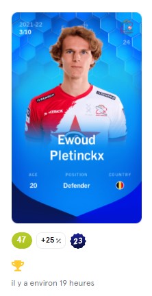 EricTrottier8's tweet image. After more than 1 year 2 months being on #Sorare, I finally won my first Super Rare reward!