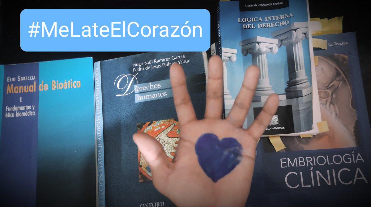 Estas son las bases de la defensa intelectual del derecho a la inviolabilidad de la vida sin discriminación: el derecho lógico, los derechos humanos, la biomedicina y la bioética. 
#MeLateElCorazón 
¿Ya subiste tu foto? ¡Actívate! Vienen más cosas 💙👊🏽✋🏽📜 #TodaVidaVale
