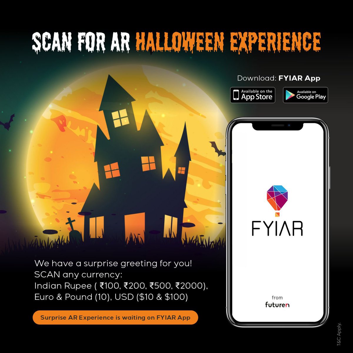 Fyiarapp's tweet photo. Halloween is right around the corner and we have a surprise for you.

Check the thread for more.

#Halloween #Halloween2021 #Halloweentrending #AR #VR #AR #3DProducts #VirtualRealityWorld #VirtualRealityExperience #AugmentedReality #FyiarApp #Futurern #AIML #3DModelling https://t.co/L9JK1RDEVU