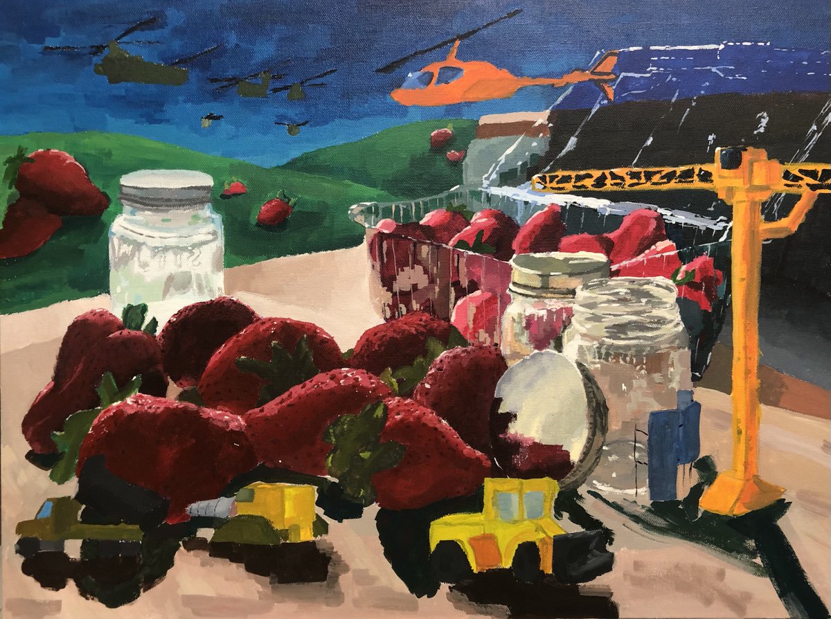 Dewtree30's tweet photo. it's been awhile but I'm back! Here's my first painting project for school :) https://t.co/utyKWme2Km