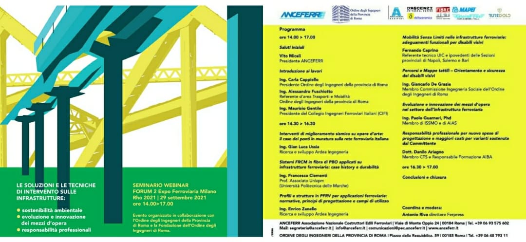A <a href="/EXPO_Ferrov/">EXPO Ferroviaria 2023</a> mercoledì 29, ore 14. Iscriviti al webinar in collaborazione con
<a href="/ordineingegneri/">Ordine degli Ingegneri della Provincia di Roma</a> 
#webinar bit.ly/3zn6IEY 
<a href="/VitoVtm008/">vito miceli</a> <a href="/ferpress/">FerPress</a> #infrastrutture