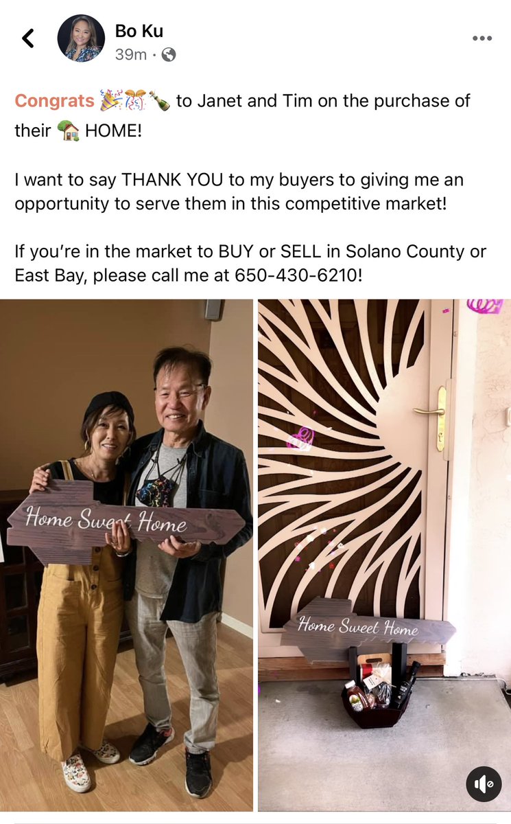 Proud of my wife who works with Century21 in Solano county to help them find their dream home!