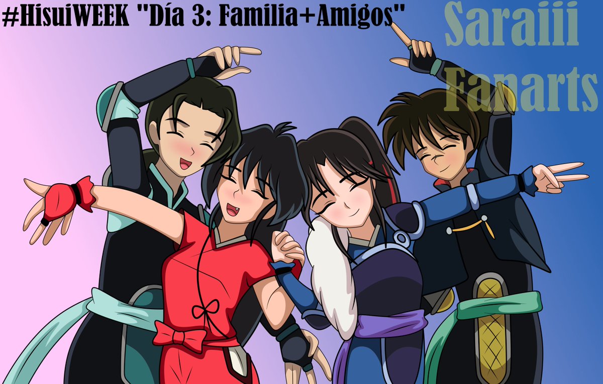 SaraiQuintero14's tweet photo. Por fin termino esto! jeje retrasada pero igual lo dejaré por aquí 😊💕.
#HisuiWEEK
Día 3: "Familia+Amigos"

"Y después de un arduo día de trabajo, estos cuatro se fueron a pasear por allí"

#hanyonoyashahime #hisui #MOROHA #setsuna #inuyasha #YashahimePrincessHalfDemon https://t.co/PVDyQgVt4i