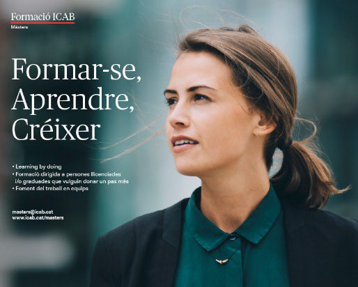 FORMA’T 
APRÈN
CREIX 

Aposta per la #FormacióICAB amb els Màsters d'Especialització Jurídica, EPJ i cursos enfocats a diferents branques del #Dret.

Ara, més #ICABAMBTU! 
icab.cat/ca/formacio/fo…